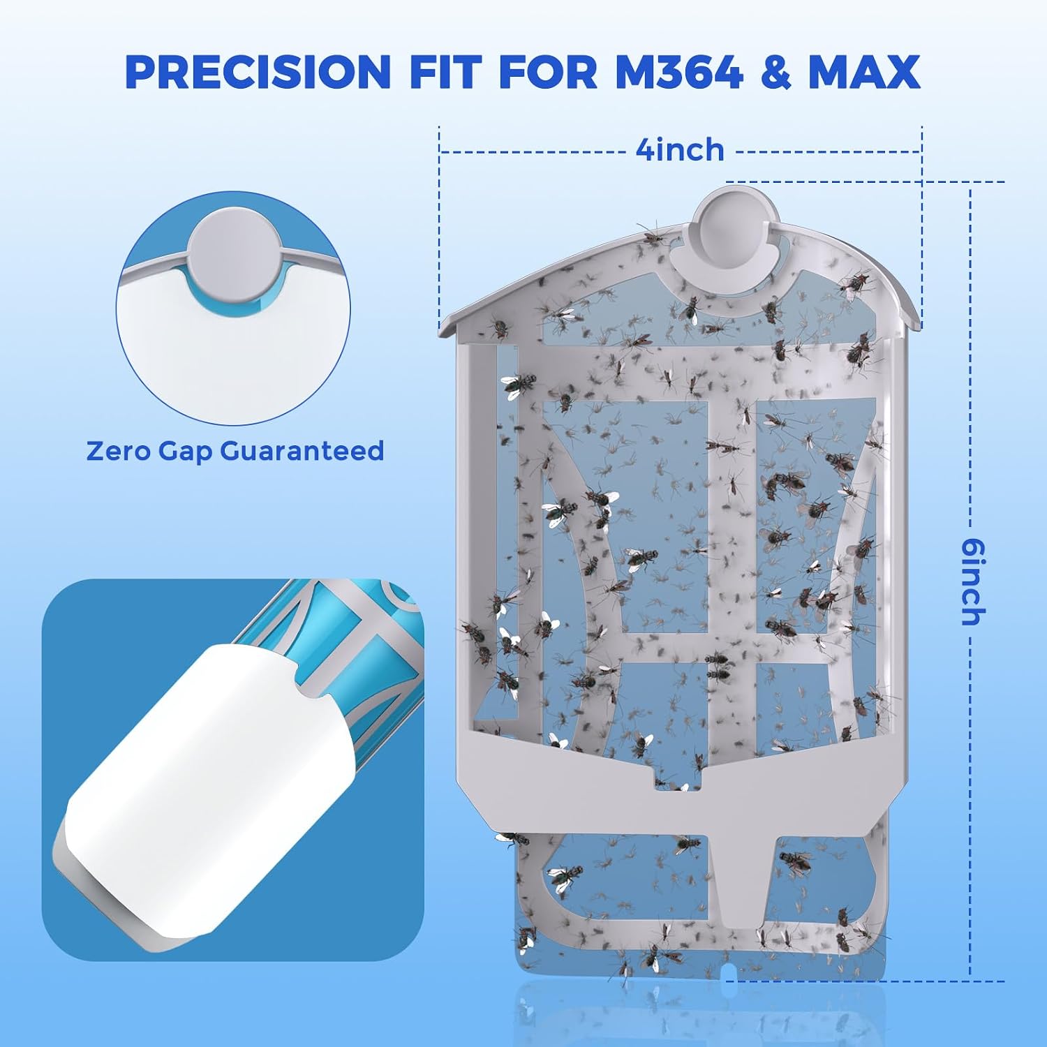16 Pack Flying Insect Trap Refills, Compatible with M364 M364A and Max - Easy to Use