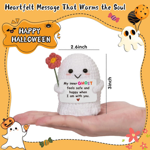 Unique Heartfelt Gift for Women Bestie Friends Pocket Hug Crochet Ghost