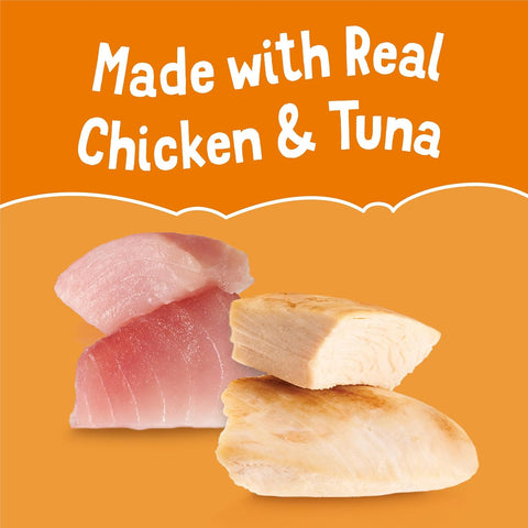 Friskies Purina Natural, Grain Free Wet Cat Food Lickable Cat Treats, Lil' Soups Flaked Chicken