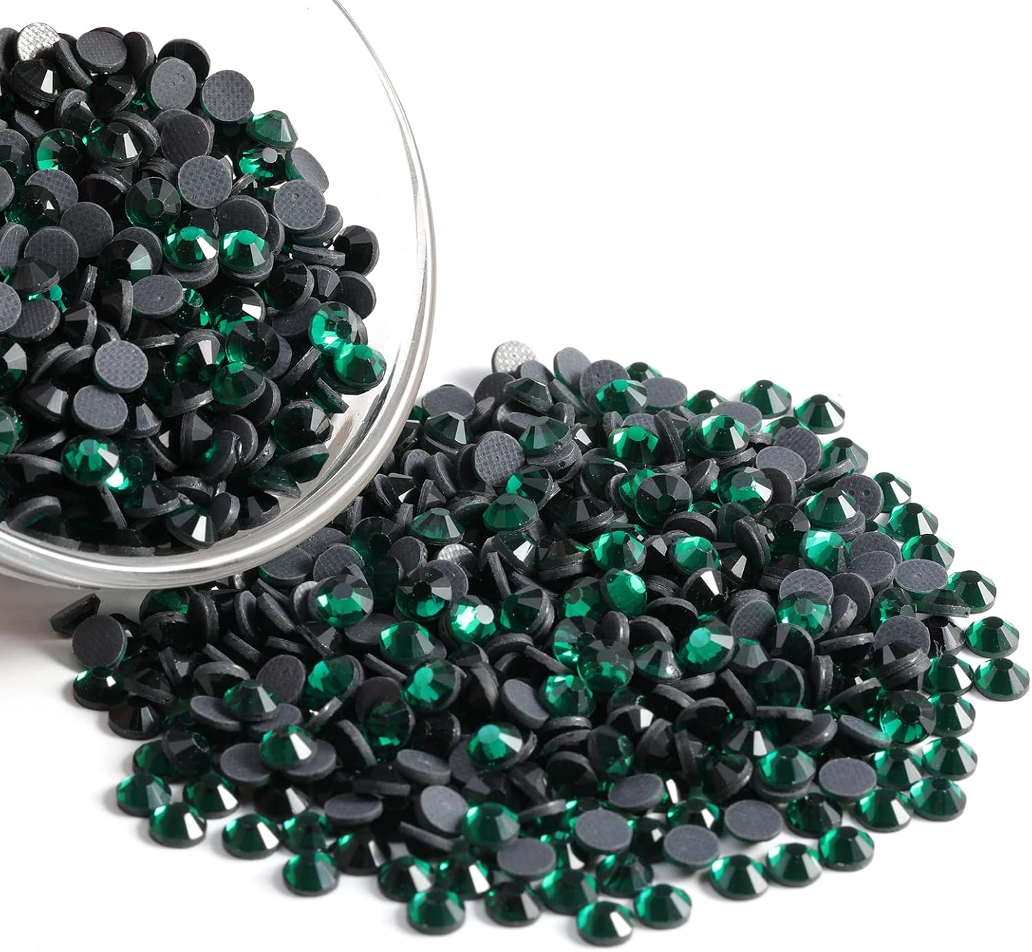Hotfix Rhinestones Bulk, Emerald, SS10, 15000pcs