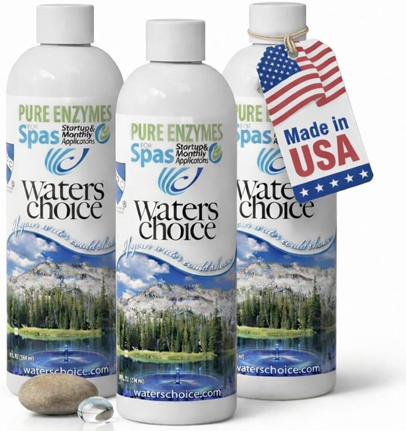 Waters Choice Spa Enzymes 3 Pack, Simple 3-Step Hot Tub Cleaner