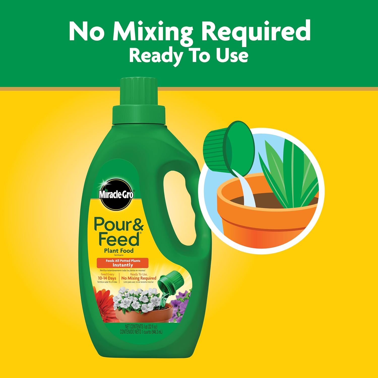Miracle-Gro Pour & Feed Plant Food, 32 fl. oz.