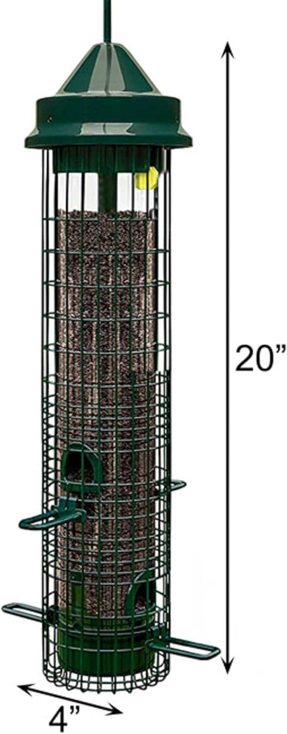 Squirrel Buster Classic Squirrel-proof Bird Feeder w/4 Feeding Ports, 2.4-pound Seed Capacity