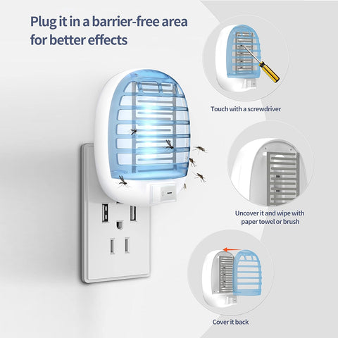Indoor Bug Zappers, Fly Traps for Indoors, Mosquito Killer for Home