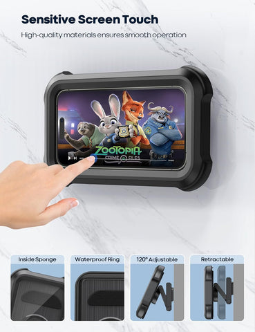 Lamicall Waterproof Shower Phone Holder, Bathroom Accessories for iPhone