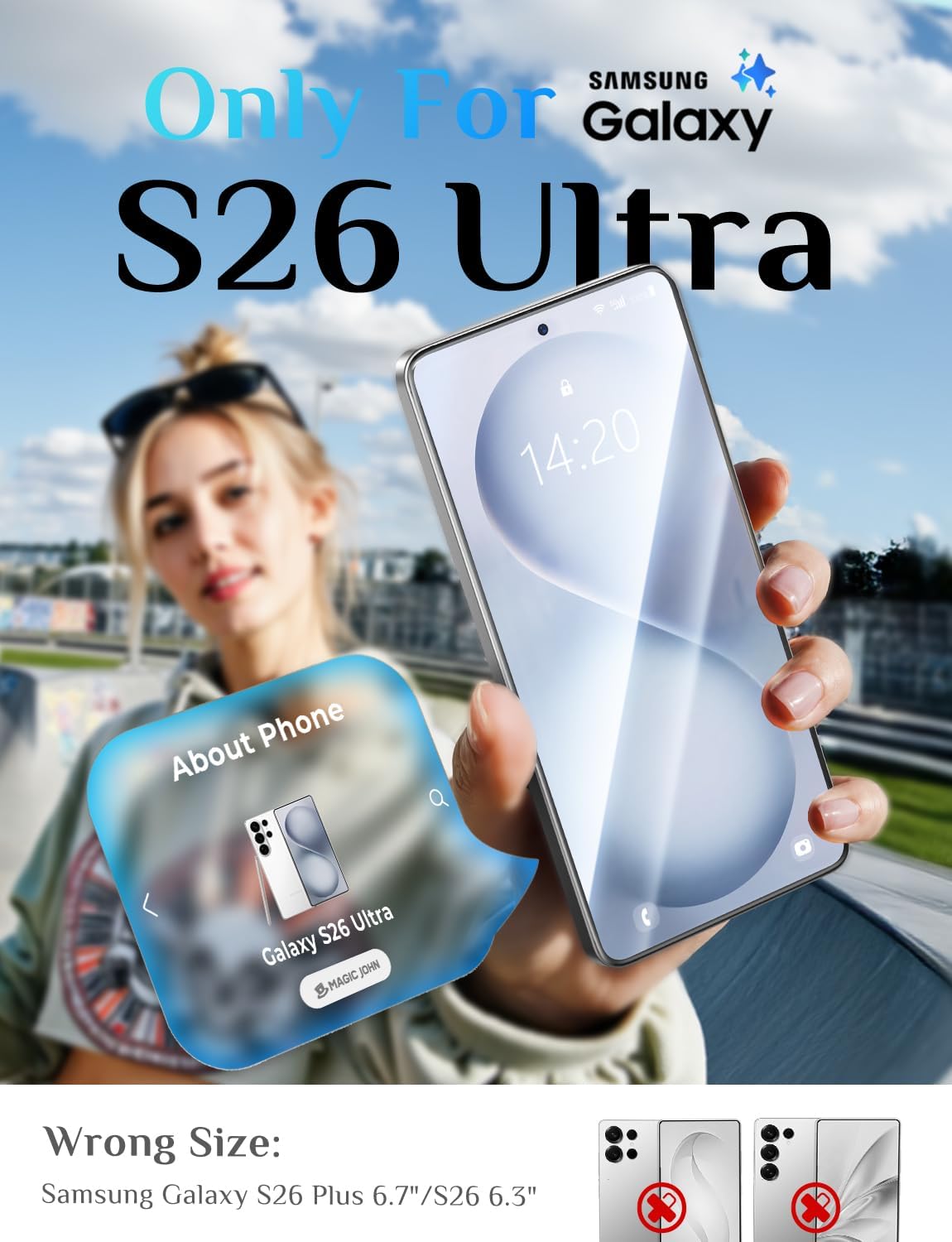 MAGIC JOHN for Samsung Galaxy S26 Ultra Screen Protector Easy Installation