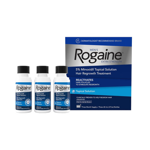 Men's Rogaine Extra Strength 5% Minoxidil Topical Solution, 3 x 2 fl. oz