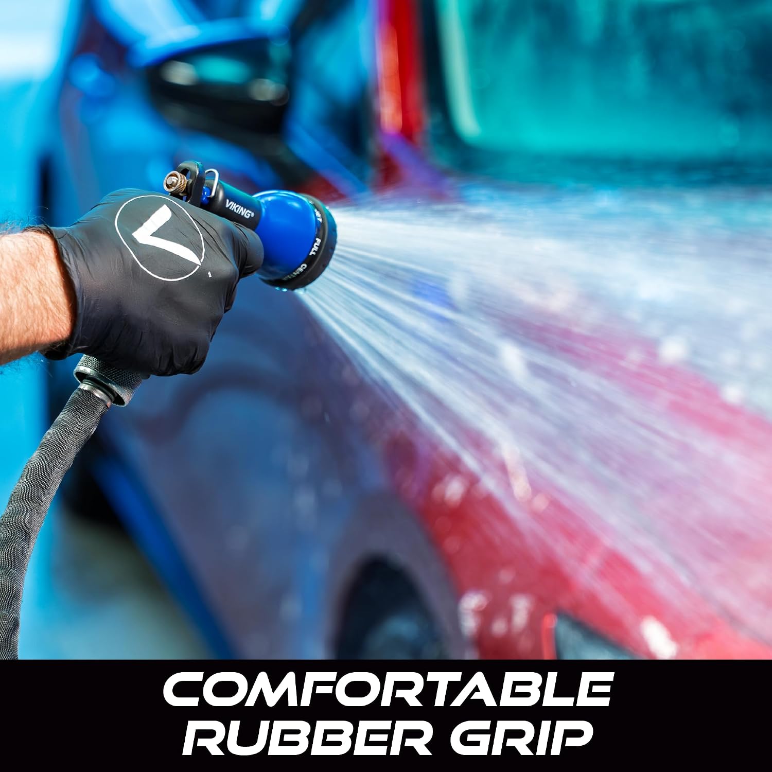 VIKING Garden Hose Nozzle with 8 Spray Patterns for Washing Cars