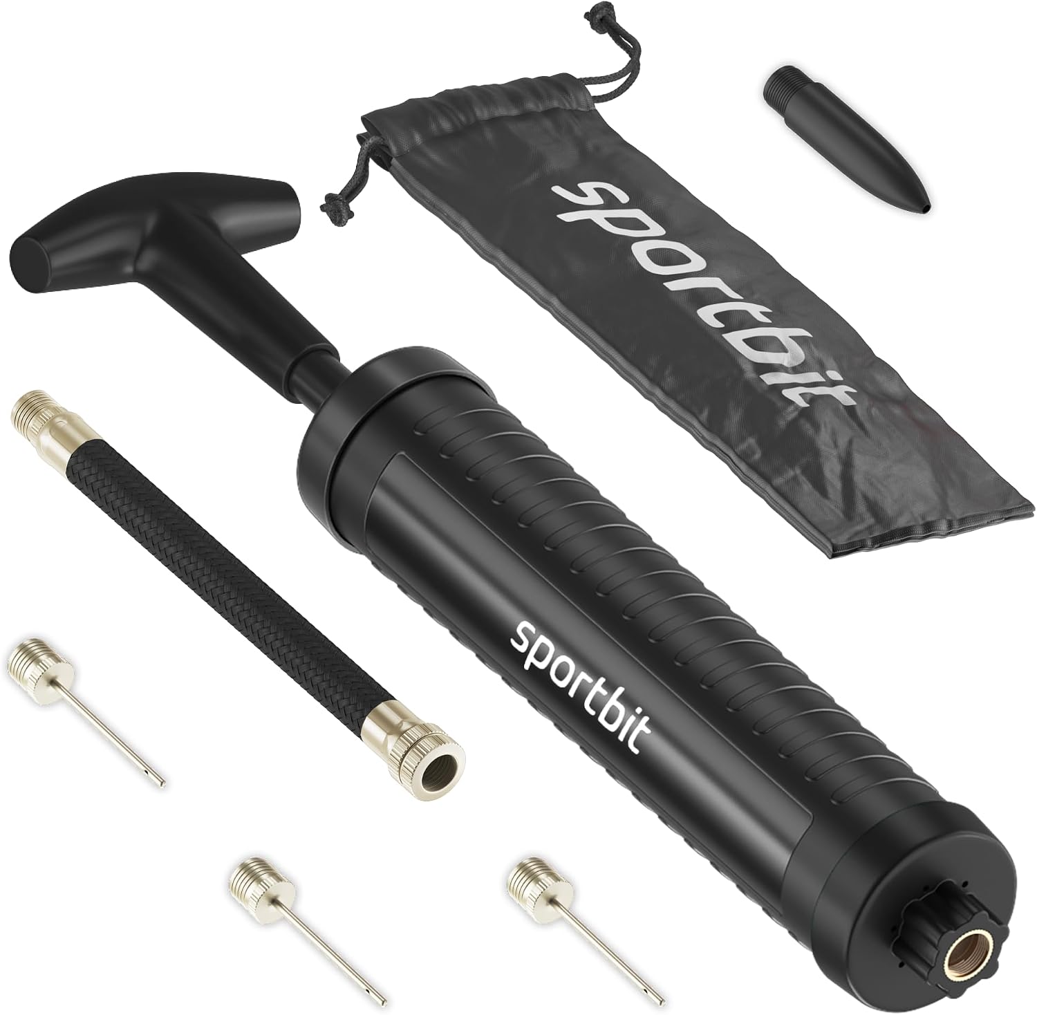 Push & Pull Inflating System, Hand Pump for Basketball, Volleyball, Soccer & Football, Court & Gym Ready