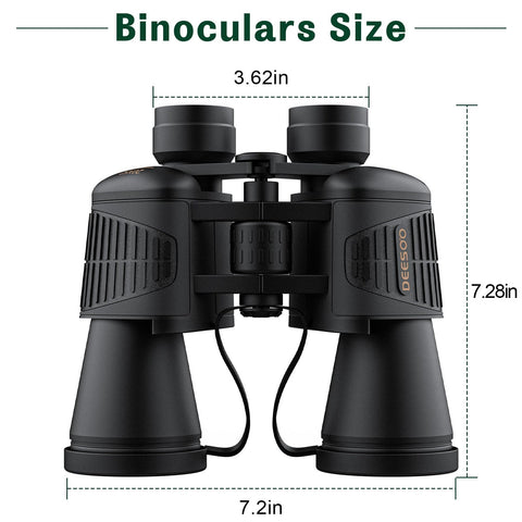 High Power Binoculars for Adults - 20x52 HD Large View Binoculars with Low Light - Professional Binoculars for Bird Watching Hunting Stargazing Football Travel Cruise Outdoor Sports with Carrying Bag