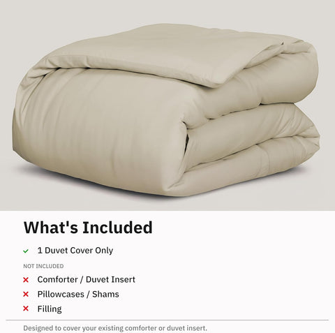 California Design Den Luxury Twin XL Duvet Cover, Beige