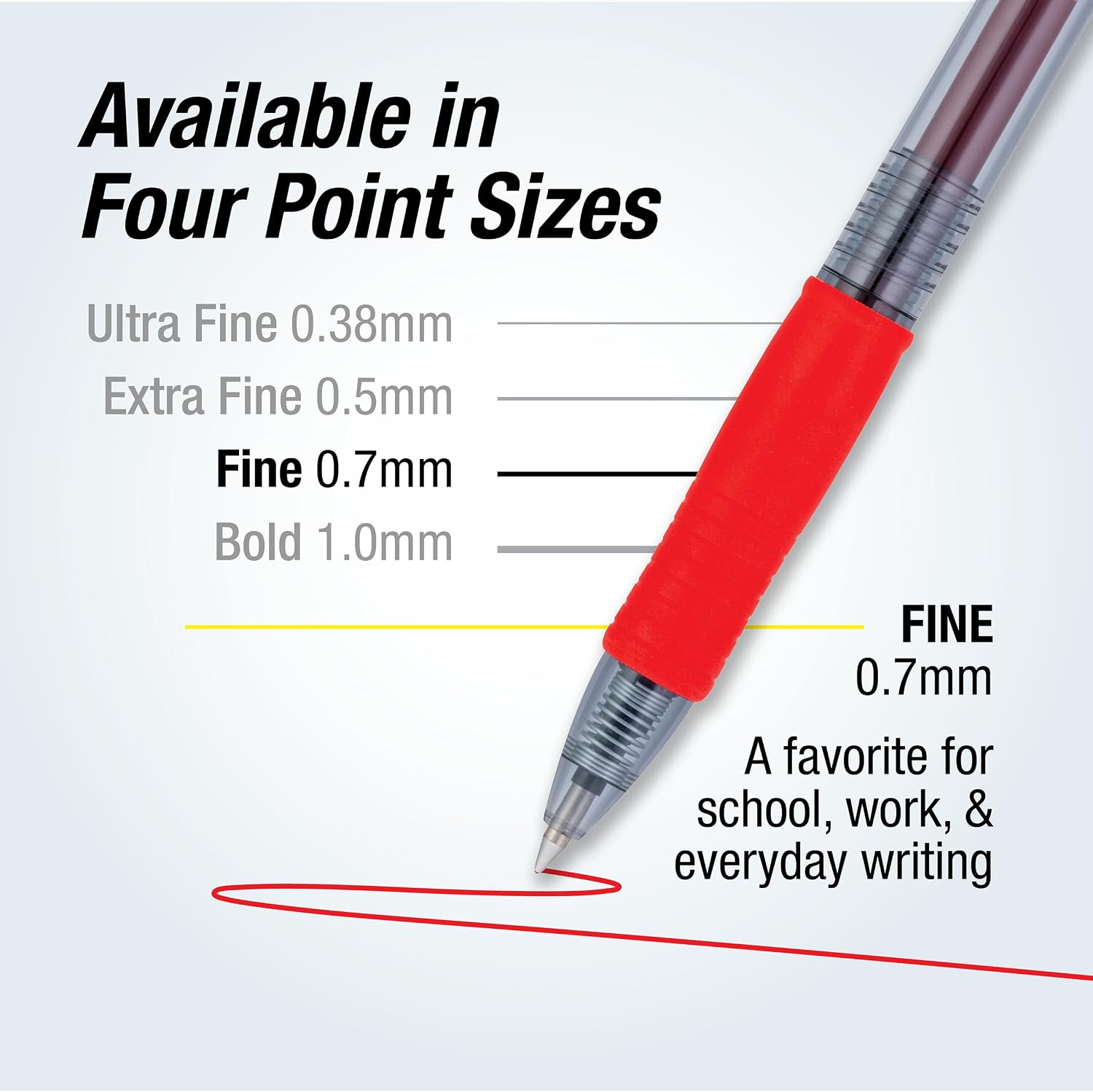 PILOT G2 Premium Gel Roller Pens, Fine Point 0.7 mm, Red Pens, Pack of 4