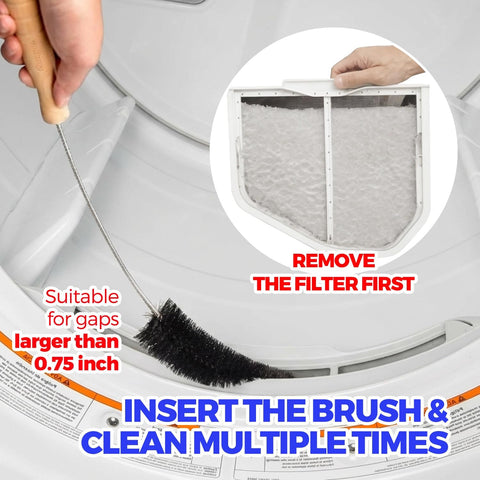 Holikme Dryer Vent Cleaner Kit, 3 Pcs Replacement Lint Brush for Vent Trap
