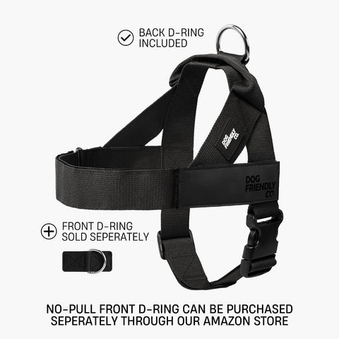 Dog Friendly Co. Dog Harness for Large Sized Dogs (Black, Extra Large)