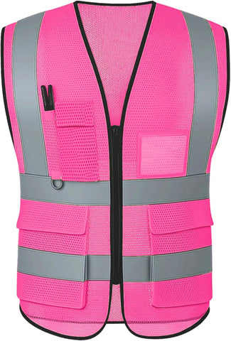 Safety Vest High Visibility Reflective Construction Vest