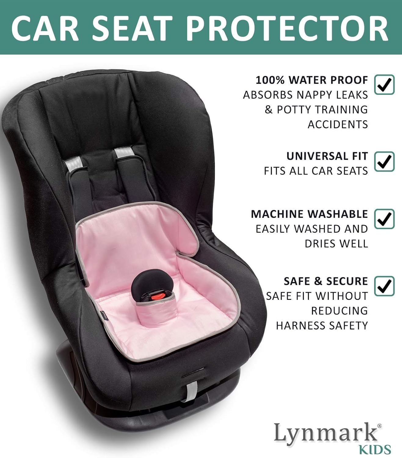 Lynmark® Potty Training Car Seat Protector Cover - Pee Protector, 1 Pk Pink