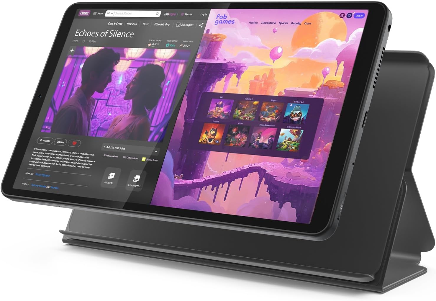 Bundle of Lenovo Tab One Includes Folio Case + Lenovo Multi-Device Wireless Bluetooth Keyboard
