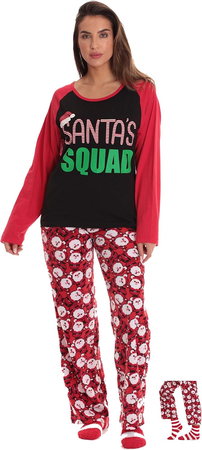 #followme Matching Christmas Pajamas for Family or Couples – Santa’s Squad