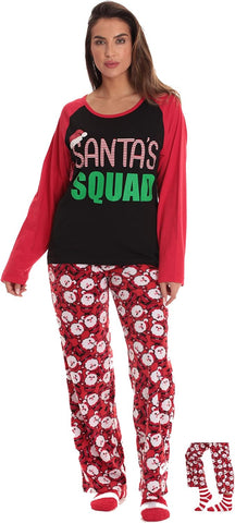#followme Matching Christmas Pajamas for Family or Couples – Santa’s Squad
