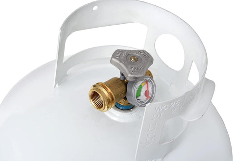 Flame King YSN11SQT 11 Pound Propane Tank Cylinder Squatty with Type 1 OPD Valve, White