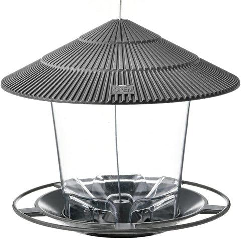 Hanizi Bird Feeder Outdoor Hanging for Wild Bird Seed, Grey