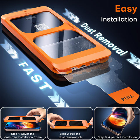 TOCOL for iPhone 16 Pro Privacy Screen Protector 6.3-Inch [True 25°Anti Spy], [9H+ Hardness] Tempered Glass for iPhone 16 Pro Full Coverage Screen Protector, Easy Installation, 2 Pack
