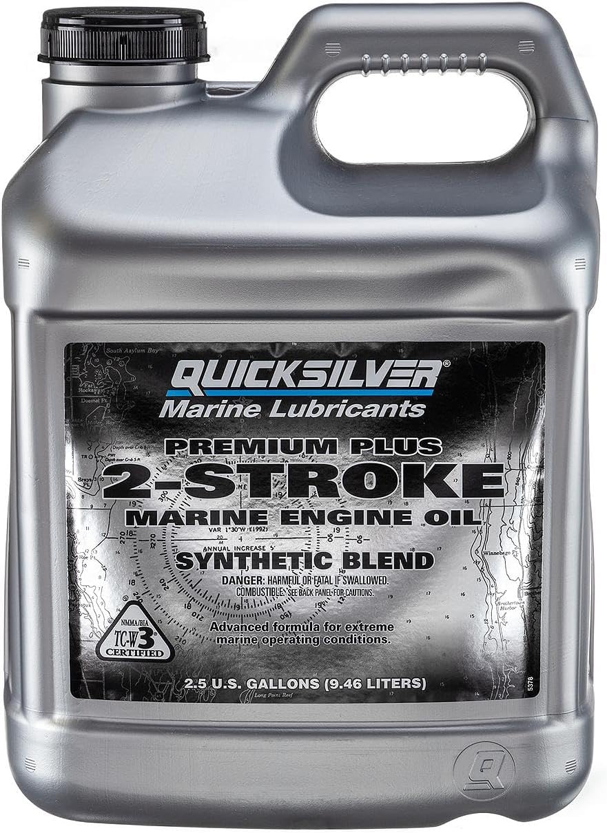 Quicksilver 2-Stroke Premium Plus Synthetic Blend Marine Engine Oil, 2.5 Gallon