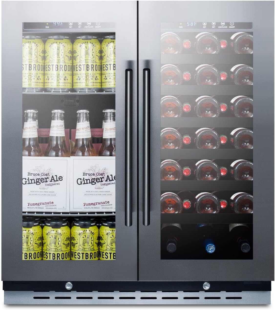 Summit 30” Wine Cellar/Beverage Center Combo, Stainless - SWBV3067B