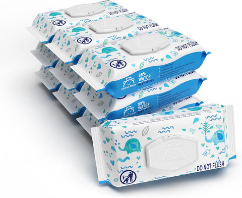 Amazon Brand - Mama Bear 99% Water Baby Wipes, Hypoallergenic, Formulated without Fragrance, Full Pallet, 51840 Count (720 Packs of 72)