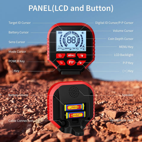2026 Latest Higher Accuracy Professional Metal Detector for Adults with LCD