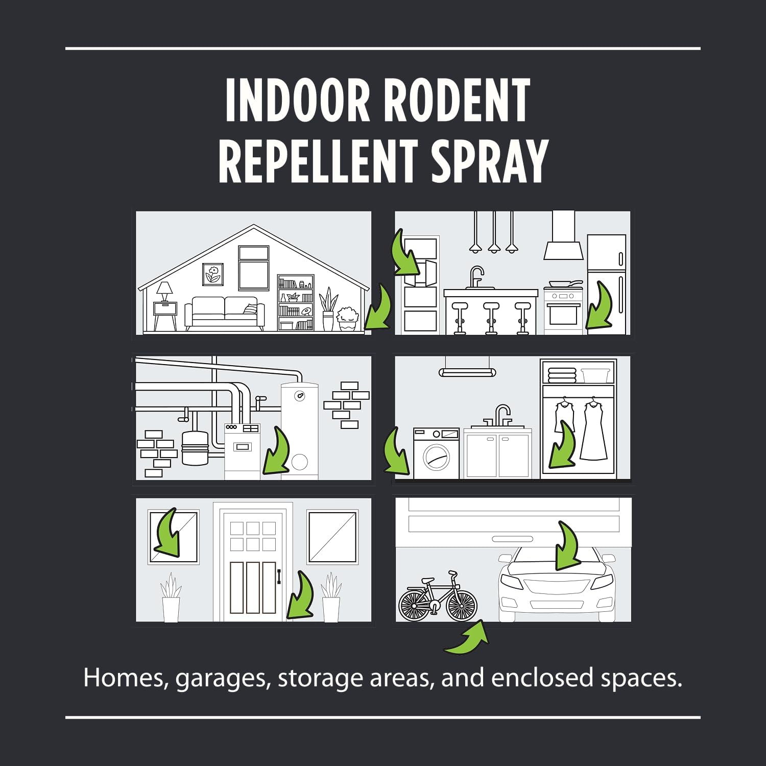 Grandpa Gus's Rodent Repellent Spray, Natural Peppermint Oil, 128 Fl Oz