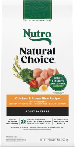 Nutro Natural Choice Adult Dry Dog Food, Chicken & Brown Rice Recipe, 5 lb