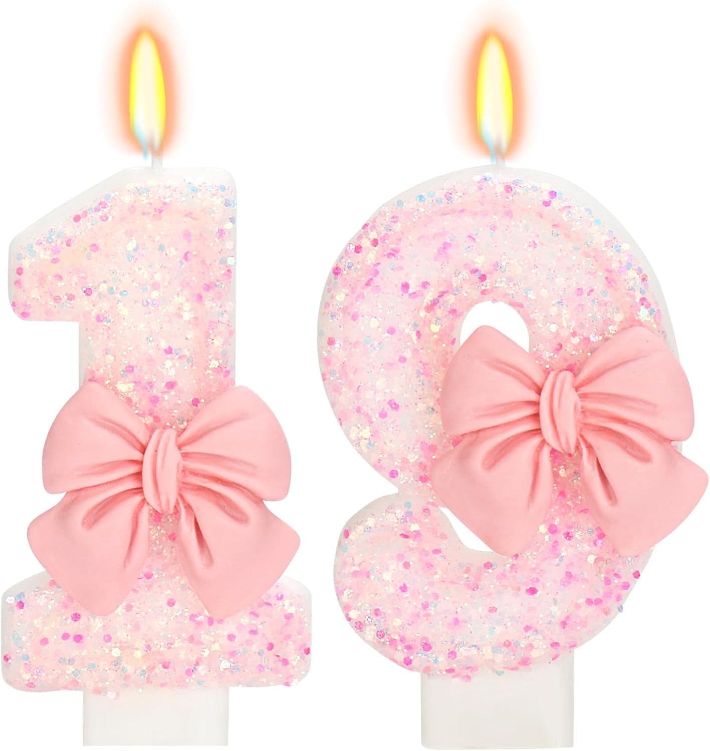 Pink Bow Birthday Number 19 Candle 19th Birthday Decorations Girl