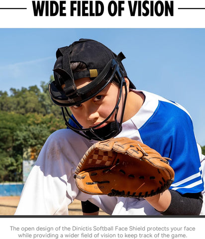 Dinictis Softball Face Mask, Lightweight, Comfortable, with Wide Field Vision, Durable and Safe Face Guards, Premium Protective Softball Fielder's Mask