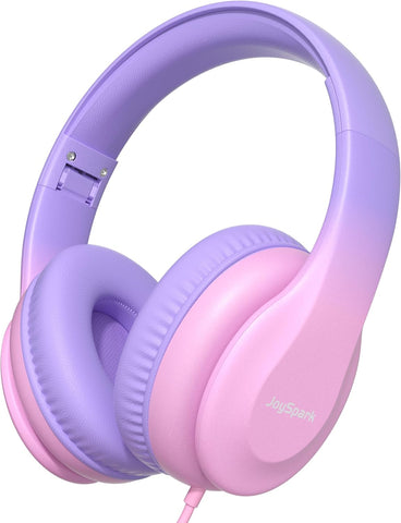 JoySpark Kids Headphones for School Toddler, 3.5mm Jack, Gradient Pink