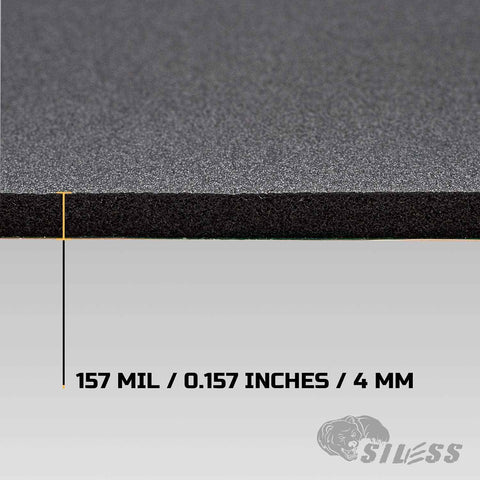 Siless Liner 157 (4 mm) mil 9 sqft Car Sound Deadening Closed Cell Foam & Heat Insulation mat - PE Foam Sound Deadener Material & Heat Barrier