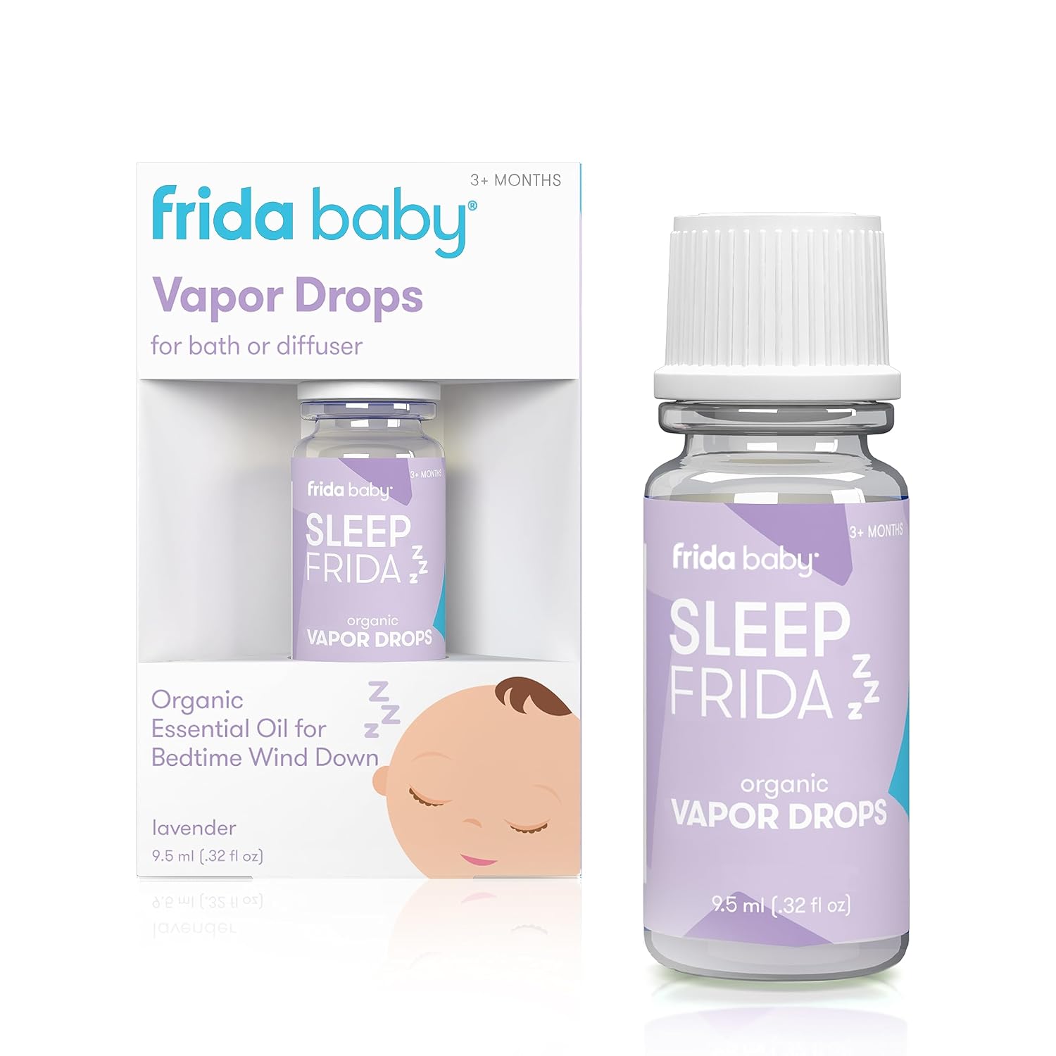 Frida Baby Natural Sleep Vapor Bath Drops, Lavender Essential Oil, Relaxing