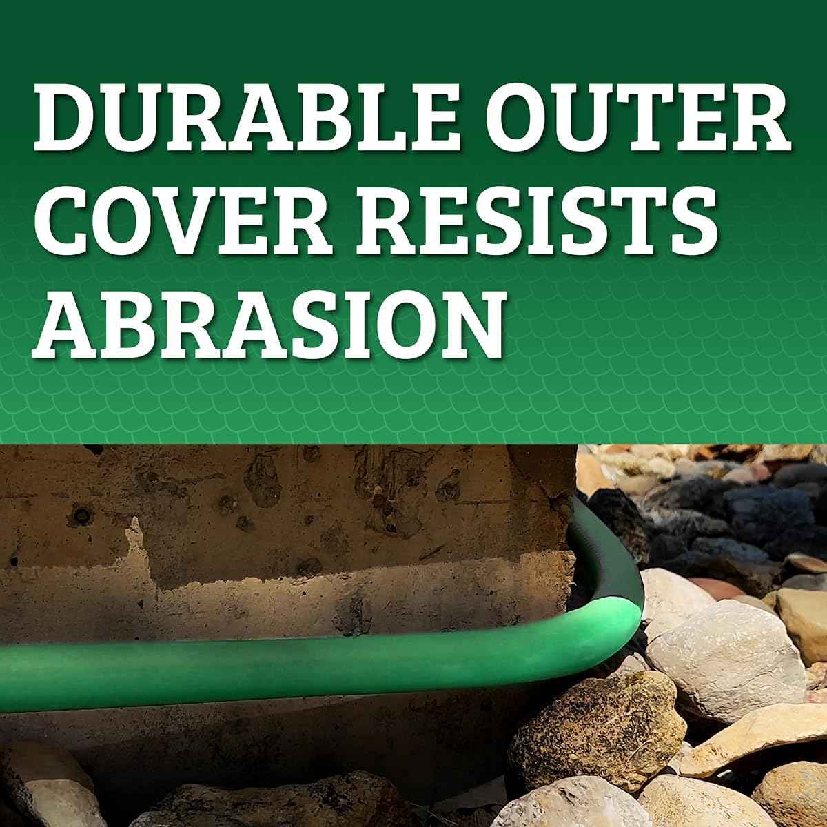 Flexzilla Colors Garden Hose 5/8 in. x 50 ft., Lightweight All-Weather Water Hose, Durable and Flexible, Leak-Free Connections, Forest Green