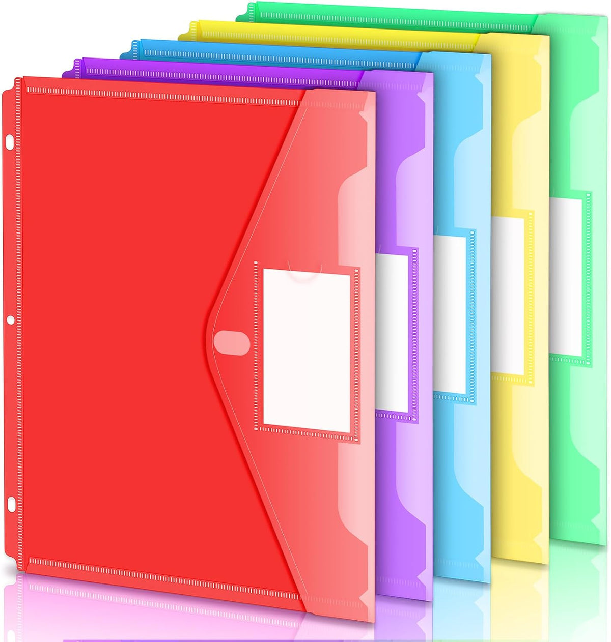 Forvencer Binder Pocket, 5 Pack Super Heavyweight Poly Binder Pocket Binder