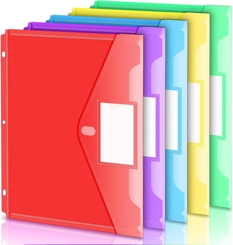 Forvencer Binder Pocket, 5 Pack Super Heavyweight Poly Binder Pocket Binder