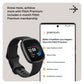 Fitbit Versa 4 Fitness Smartwatch with Daily Readiness, GPS, 24/7 Heart Rate, 40+ Exercise Modes, Sleep Tracking and more, Black/Graphite, One Size (S & L Bands Included)