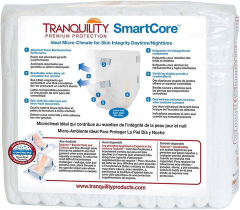Tranquility SmartCore Adult Diapers with Tabs, Medium, 96 Ct Case