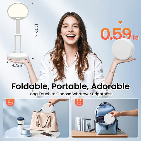 One Fire Rechargeable Table Lamp, 3600mAh Battery Operated Lamp Desk Lamp