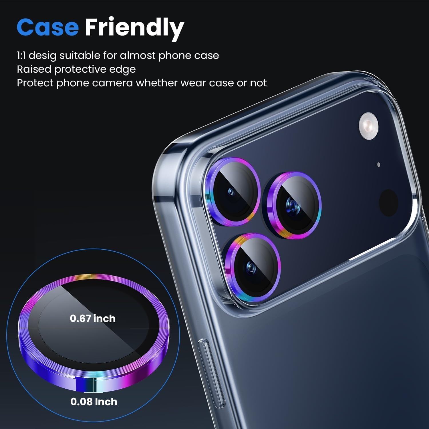WSKEN for iPhone 17 Pro/iPhone 17 Pro Max Camera Lens Protector