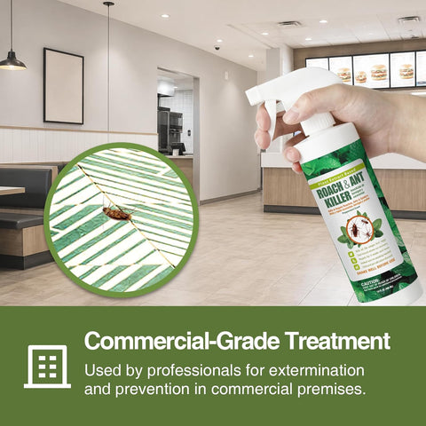 EcoVenger® Roach and Ant Killer 16 oz | Kills on Contact | Extended 4-Week Deterrence | Peppermint Scent | Child and Pet Safe