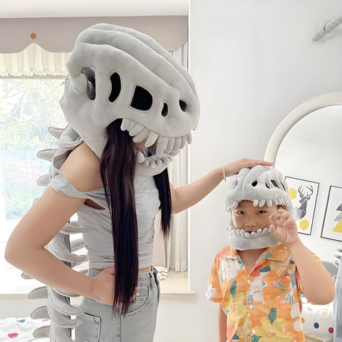 Dinosaur Costume-3D Skeleton Design,Realistic Halloween Dinosaur Skeleton Costume,Themed Skull Cosplay Props