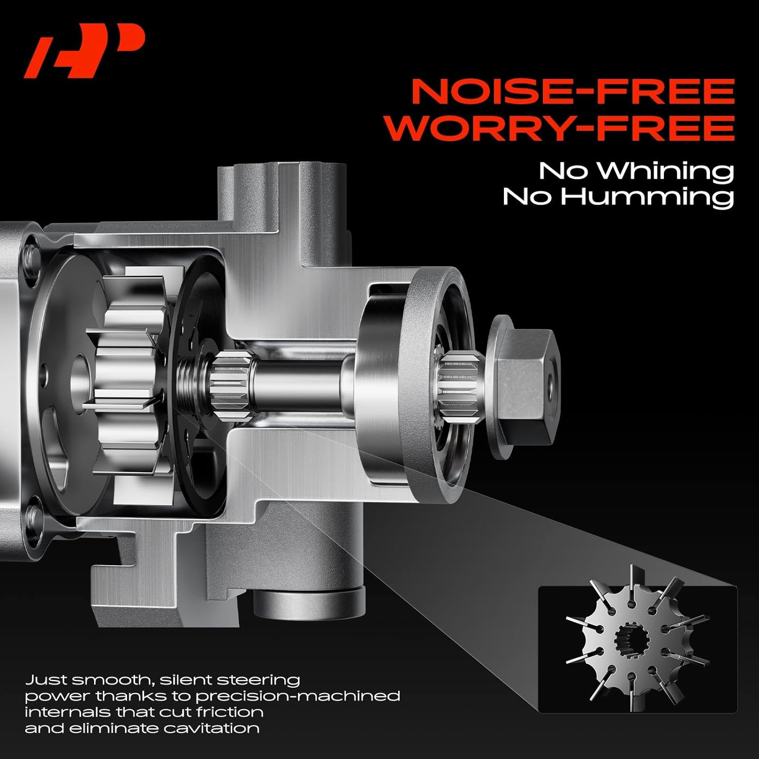 A-Premium Power Steering Pump, with Pulley