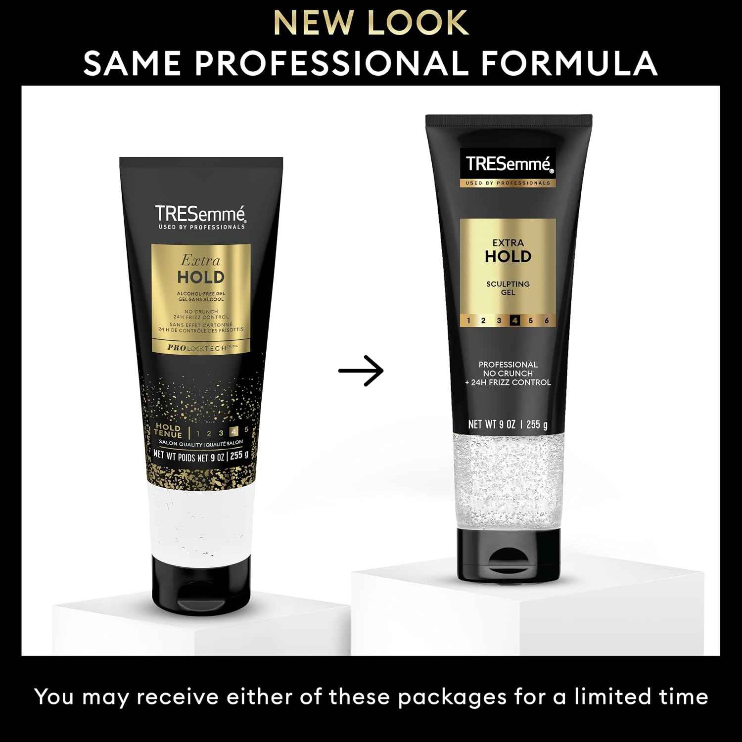 TRESemmé Hair Gel Extra Hold Alcohol-Free 24H Frizz Control 9 oz | For frizz-prone hair, Helps moisturize & add shine, Sculpting, Strong hold, Humidity protection