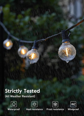 Brightown Outdoor String Lights, 109FT G40 LED IP65 Waterproof Patio Lights
