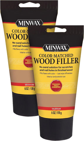 Minwax Color-Matched Wood Filler, Golden Oak, 6 oz (Pack of 2)